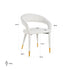 Gina White Bouclé Arm Chair